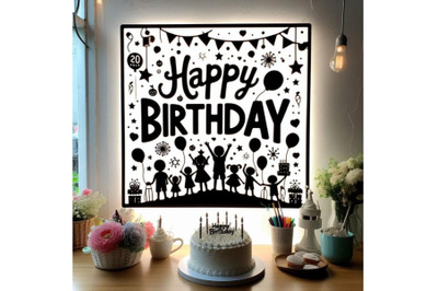 Bundle of Happy birthday sign