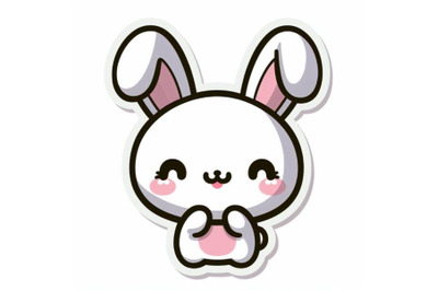 Bundle of Kawaii Sticker of cute rabbit