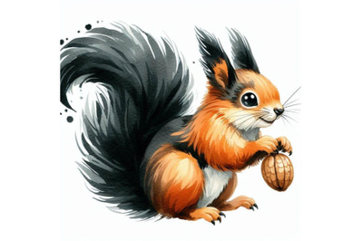 Bundle of cartoon a squirrel