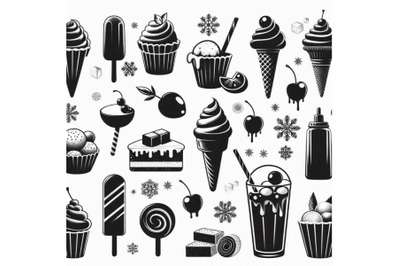 Bundle of Frozen Sweets Clipart