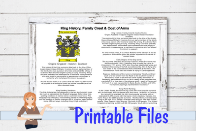 King History, Family Crest &amp; Coat of Arms