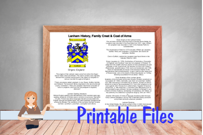 Lanham History, Family Crest &amp; Coat of Arms