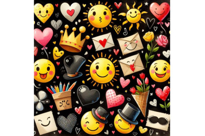 Bundle of different Valentine s day smiley