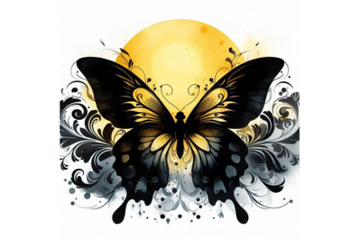 Bundle of Butterfly silhouette