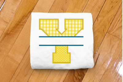 Varsity Letter Y Split | Applique Embroidery