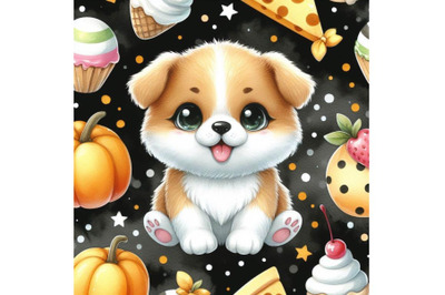 Bundle of Cute little dog cartoon