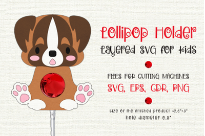 St Bernard Dog | Lollipop Holder | Paper Craft Template