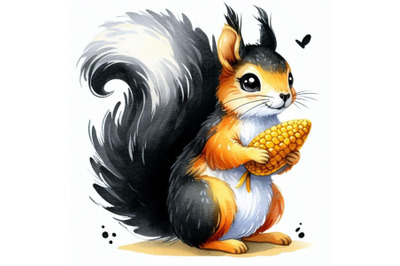 Bundle of cartoon a squirrel