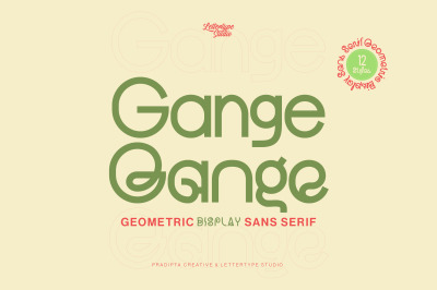 Gange a Geometric Display Sans Serif