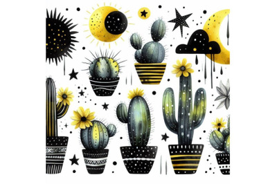 Bundle of Cactus cartoon