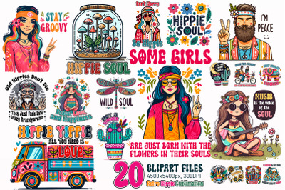 Hippie Sublimation Bundle Designs