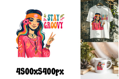 Stay Groovy Elephant Art