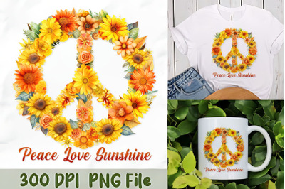 Peace&2C; Love&2C; Sunshine with Floral Ring