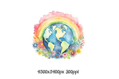 Earth in Rainbow Harmony