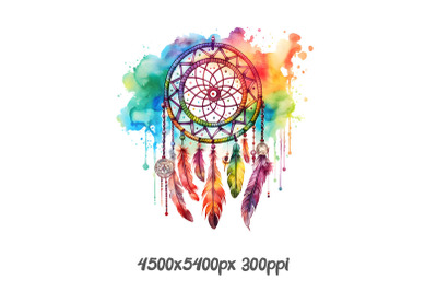 Vibrant Dreamcatcher in Watercolor