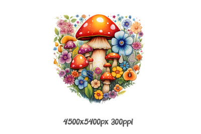 Heart-Shaped Mushroom Fantasy