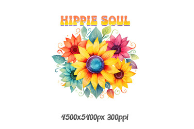 Hippie Soul with Vibrant Flowers