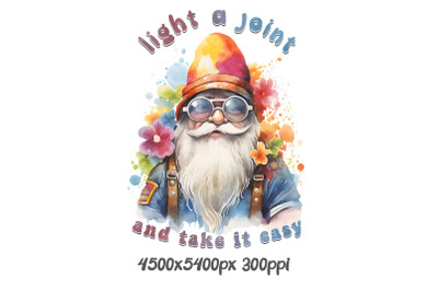 Light a Joint and Stay Easy Gnome