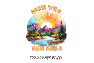 Grow Wild Sun Child in Nature