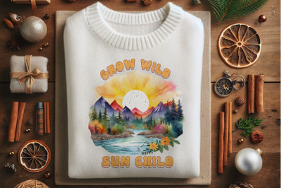 Grow Wild Sun Child in Mountain Bliss