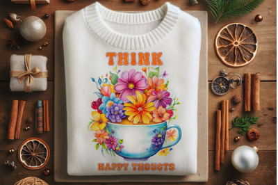 Think Happy Thoughts with Floral Tea