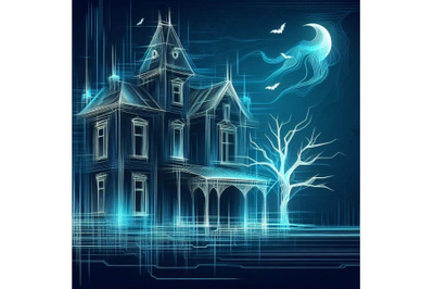 Bundle of a spooky haunted ghost house