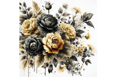 A bundle of vintage floral watercolor