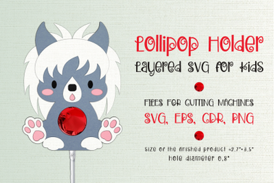 Chinese Crested Dog | Lollipop Holder | Paper Craft Template