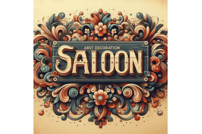 A set of Saloon Wooden Sign Vintage Retro