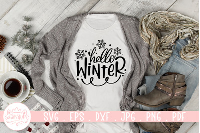 Hello Winter SVG Winter and Christmas Quotes