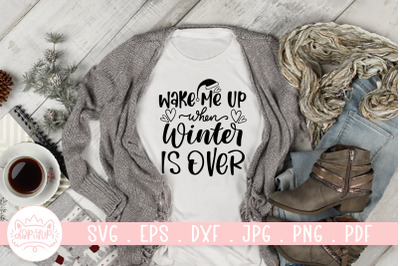 Wake Me Up SVG Winter and Christmas Quotes