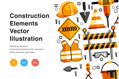 Construction Elements Vector Illustration