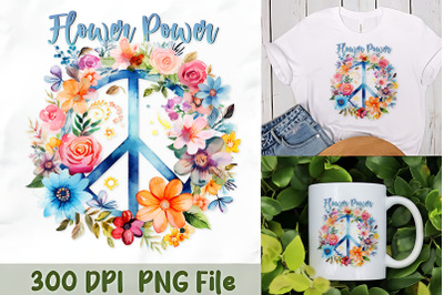 Peaceful Floral Peace Sign