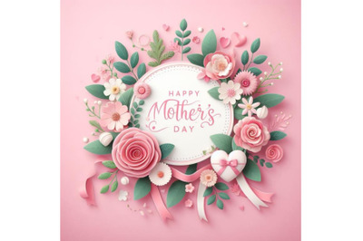 Bundle of Happy Mother`s Day greeting design