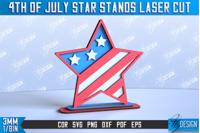 4th of July Star Stand | Patriotic Star Stand | CNC File