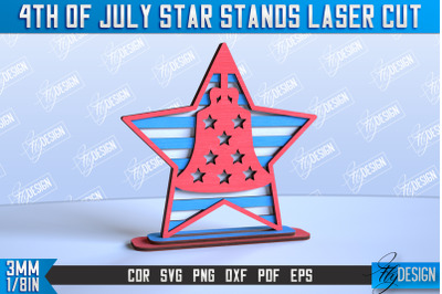 4th of July Star Stand | Patriotic Star Stand | CNC File