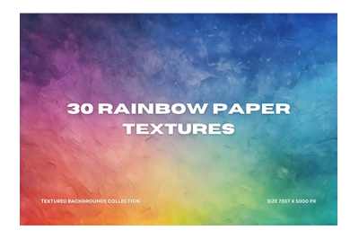 Vintage Rainbow Colored Paper Textured Backgrounds Pack