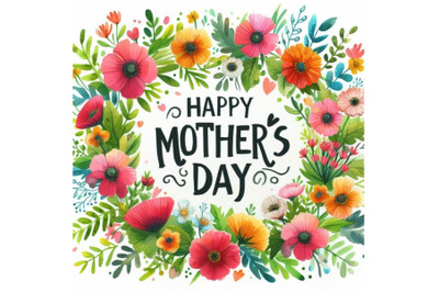 A bundle of Happy Mother`s Day greeting card