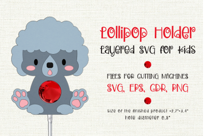 Poodle Dog | Lollipop Holder | Paper Craft Template