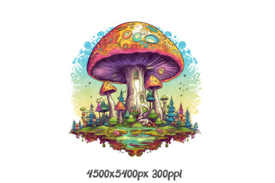 Mushrooms with Whimsical Aura