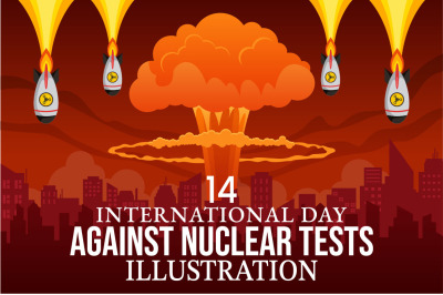 14 Day of Against Nuclear Tests Illustration