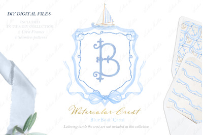 Boat Sailor Light Blue Crest
