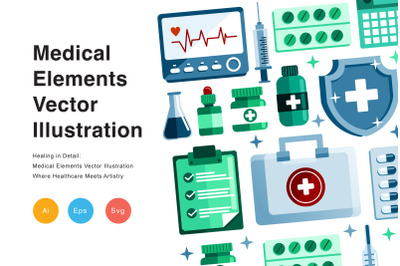 Medical Elements Vector Illustration