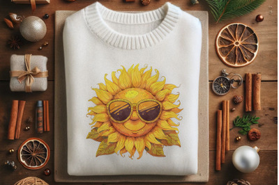 Radiant Sunflower in Sunglasses