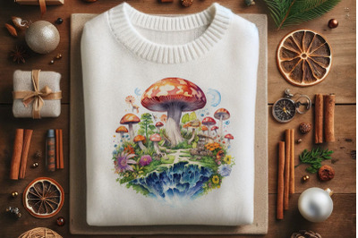 Trio of Whimsical Mushrooms