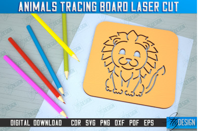 Lion Tracing Board | Stencil Animal | Drawing Template  | CNC