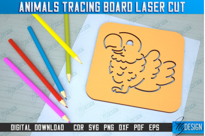 Parrot Tracing Board | Stencil Animal | Drawing Template | CNC