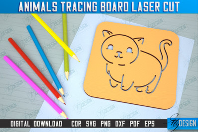 Cat Tracing Board | Stencil Animal | Drawing Template | CNC