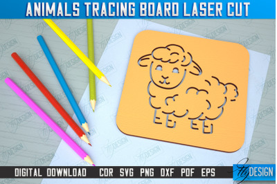 Sheep Tracing Board | Stencil Animal | Drawing Template | CNC