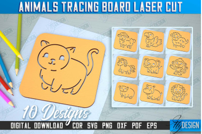 Animals Tracing Board Bundle| Stencil with Animals | Drawing Template